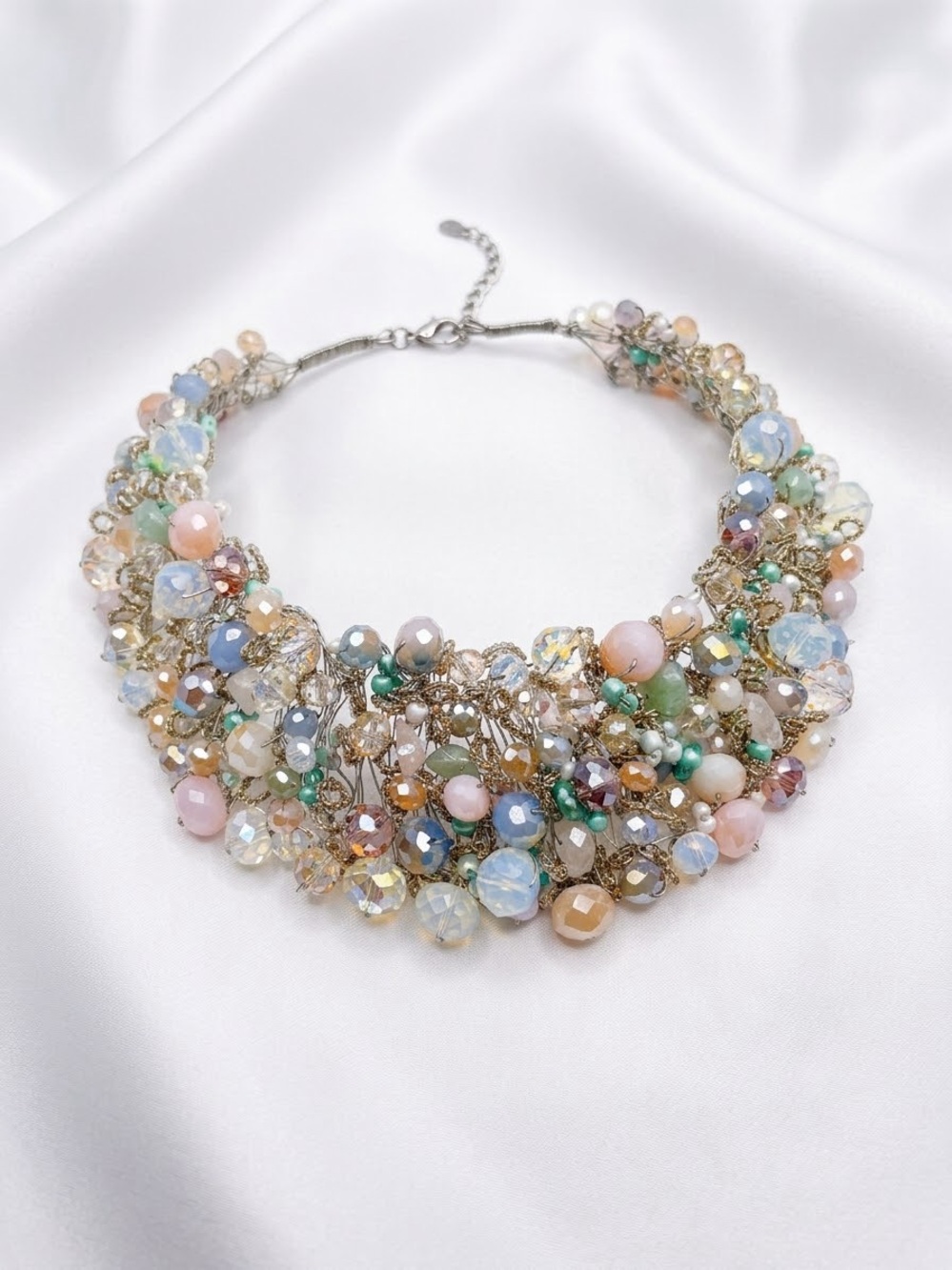 Aldo “Arvan” Statement Necklace with Multicolour Pastel Beads